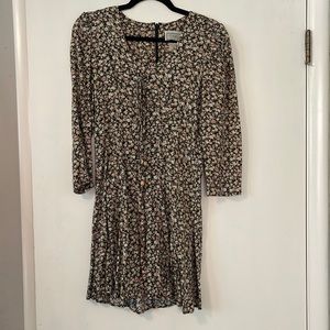 90s floral mini dress